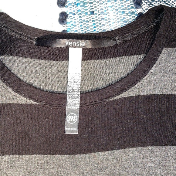 Kensie Striped Jersey Top-medium - Picture 2 of 4
